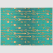 Cute trendy faux goudglitter tribale pijlen tissuepapier (Voorkant)