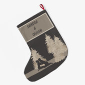 Cute Trendy First Kerstmis Samen Grote Kerstsok (Achterkant (Hangend))