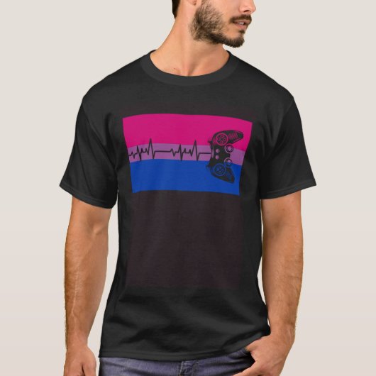 Cute Trendy Gamer Love Gay Bisexual Pride Flag Aes T-shirt (Voorkant)