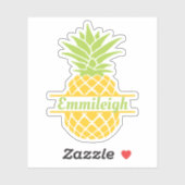 Cute Trendy Gele Groene Ananas Sticker (Vel)