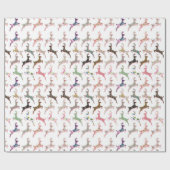 Cute trendy girale hertenpatroon cadeaupapier (Vlak)