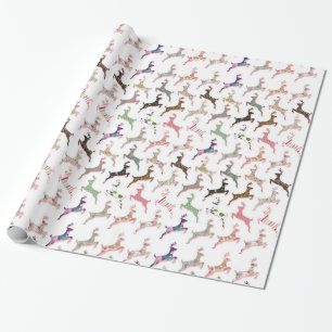 Cute trendy girale hertenpatroon cadeaupapier