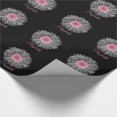 Cute trendy Girly leopard animal print gerbera Cadeaupapier (Hoek)