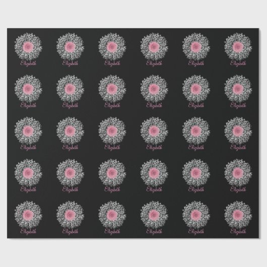 Cute trendy Girly leopard animal print gerbera Cadeaupapier (Vlak)