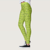 Cute Trendy Green Apples Fruit Orchard Leggings (Links)