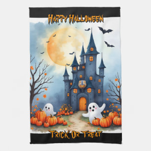 Cute Trendy Halloween Griezelen Collectie Theedoek