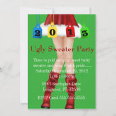 Cute Trendy Holiday/Santa Ugly Sweater Party Kaart (Voorkant)