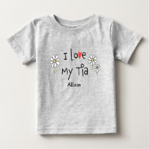 Cute Trendy Ik hou van Mijn Tia Baby T-shirt