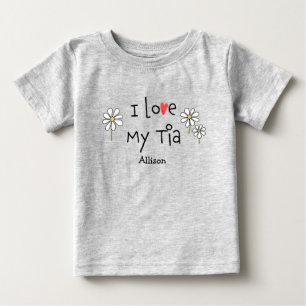Cute Trendy Ik hou van Mijn Tia Baby T-shirt