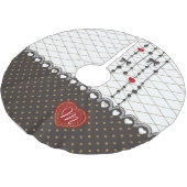 Cute trendy lace faux gold glitter strokes patroon kerstboom rok (Gekanteld)