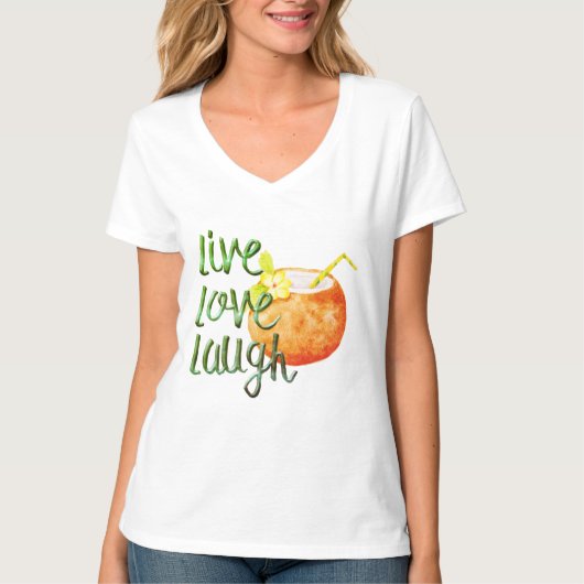 Cute trendy live love ach strand vakantion shirt (Voorkant)