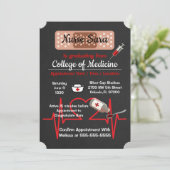 Cute Trendy Medical Nursing School Afstuderen Kaart (Staand voorkant)