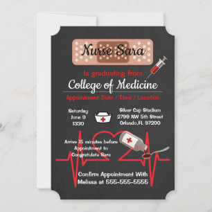 Cute Trendy Medical Nursing School Afstuderen Kaart