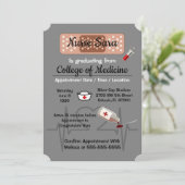 Cute Trendy Medical Nursing School Afstuderen Kaart (Staand voorkant)