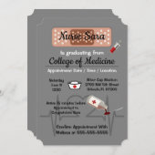 Cute Trendy Medical Nursing School Afstuderen Kaart (Voorkant / Achterkant)
