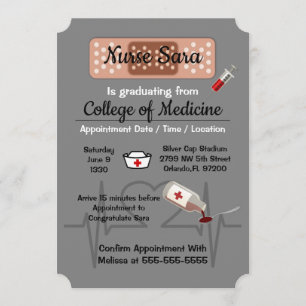 Cute Trendy Medical Nursing School Afstuderen Kaart