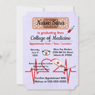 Cute Trendy Medical Nursing School Afstuderen Kaart