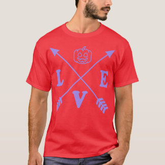 Cute Trendy Minimalist Style Halloween Arrow Pumpk T-shirt