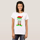 Cute trendy moeder elfen Kerst T-shirt (Voorkant volledig)