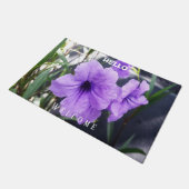 Cute Trendy Paarse Flower Custom Text Deurmat (Schuin)