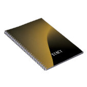 Cute Trendy Personalized Black and Gold Pattern N Notitieboek (Rechterzijde)