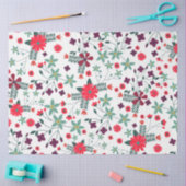 Cute trendy romantic floral Patroon Tissuepapier (Craft)