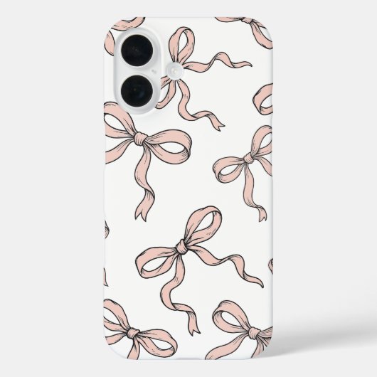 Cute trendy roze lintbogen omlijnd in zwart Case-Mate iPhone case (Achterkant)