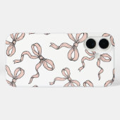 Cute trendy roze lintbogen omlijnd in zwart Case-Mate iPhone case (Achterkant (horizontaal))