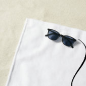 Cute Trendy Script Naam Persoonlijke White Strandlaken (In situ)