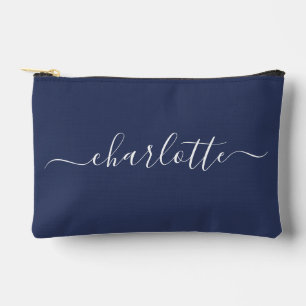 Cute Trendy Script Name Personalized Navy Blue Etui