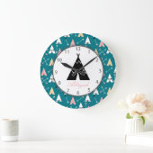 Cute Trendy Teepees and Arrows Script Name Grote Klok (Huis)