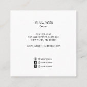 Cute Trendy Third Eye patroon Vierkante Visitekaartje (Achterkant)