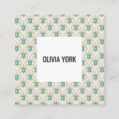 Cute Trendy Third Eye patroon Vierkante Visitekaartje (Voorkant)
