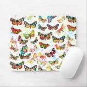 Cute Trendy Watercolor Butterflies Muismat (Met muis)