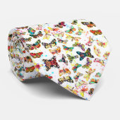 Cute Trendy Watercolor Butterflies Stropdas (Opgerold)