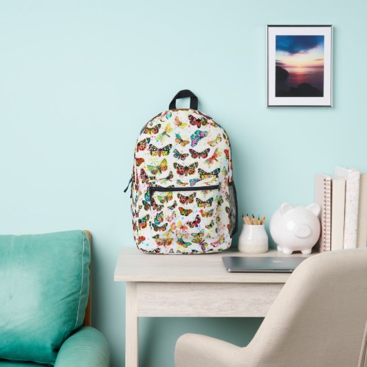 Cute trendy waterverf vlinders bedrukte rugzak (Insitu)