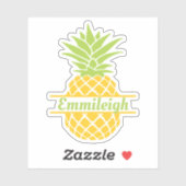 Cute Trendy Yellow Green Pineapple Sticker (Vel)