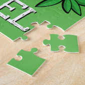 Cute Trex Dinosaur Tyrannosaurus Rex Cartoon Name Legpuzzel (Zijkant)