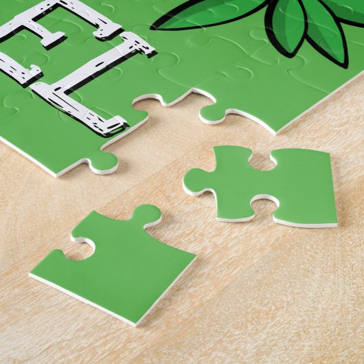 Cute Trex Dinosaur Tyrannosaurus Rex Cartoon Name Legpuzzel (Zijkant)