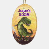 Cute TRex-hoofden en persoonlijke slaapkamers Keramisch Ornament (Links)