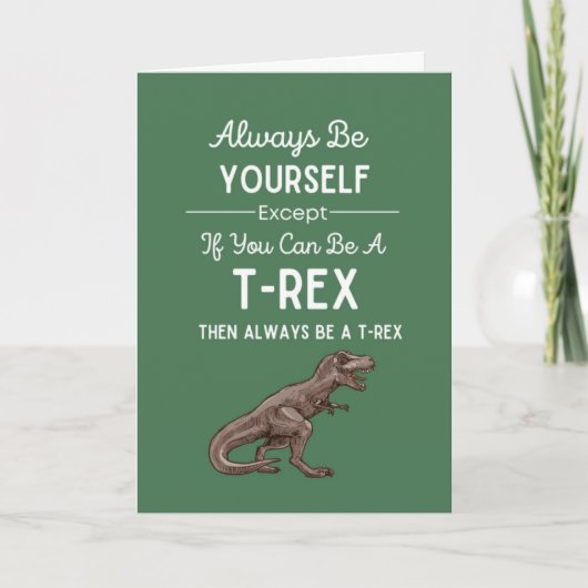 Cute Trex Kaarten Dinosaur Grappig Humor Humoristi (Voorkant)