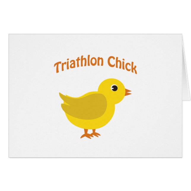 Cute Triathlon Chick (Voorkant Horizontaal)