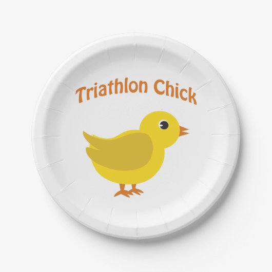 Cute Triathlon Chick Papieren Bordje (Voorkant)