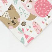 Cute Tribal Animals Baby Fleece Deken (Hoek)