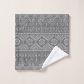 Cute Tribal Beren Grey en Blue Bad Handdoek (Wasdoekje)