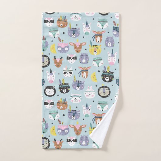 Cute Tribal Face Pattern Bad Handdoek (Handdoek)