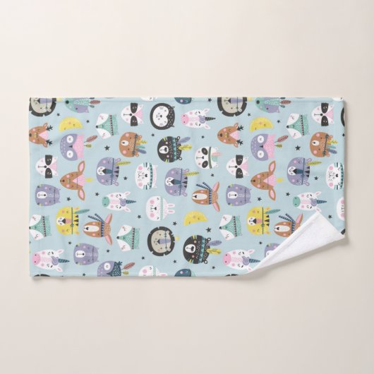 Cute Tribal Face Pattern Bad Handdoek (Handdoek)