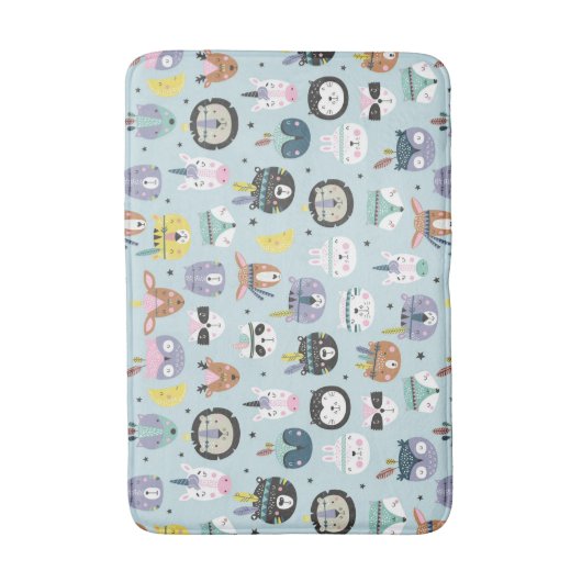 Cute Tribal Face Pattern Badmat (Voorkant Verticaal)