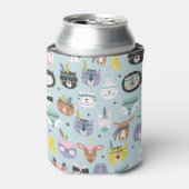 Cute Tribal Face Pattern Blikjeskoeler (Blikje Voorkant)