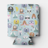 Cute Tribal Face Pattern Blikjeskoeler (Achterkant)